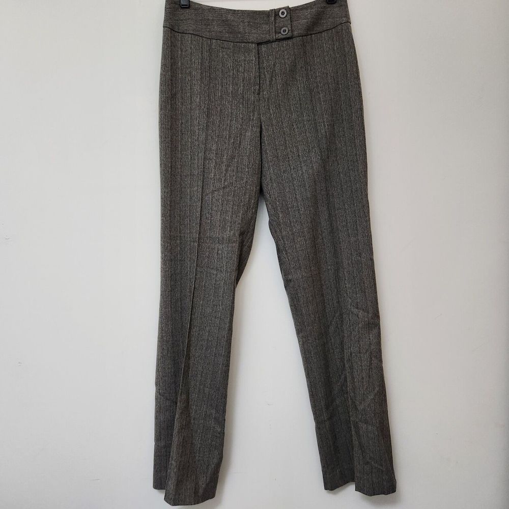 &TROUSERS Women's Gray Pleated Stretch Pants Trousers Size 6